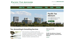 Desktop Screenshot of pacifictaxadvisors.com